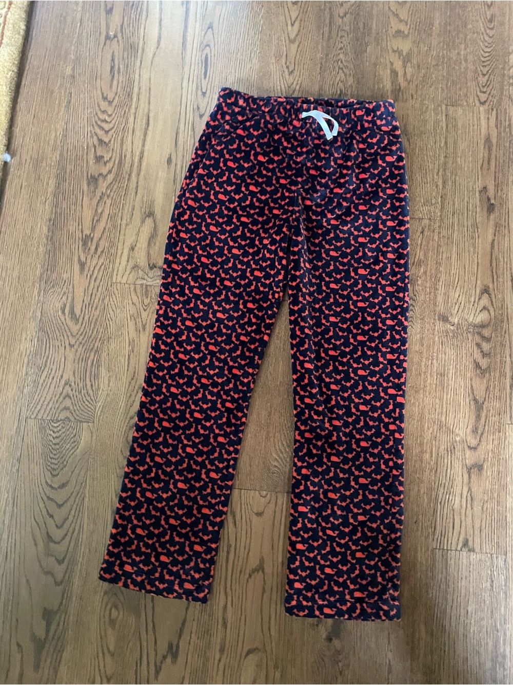 Vineyard Vines - Kids Black and Orange Bat Print Lounge Pants - Size 18/XL